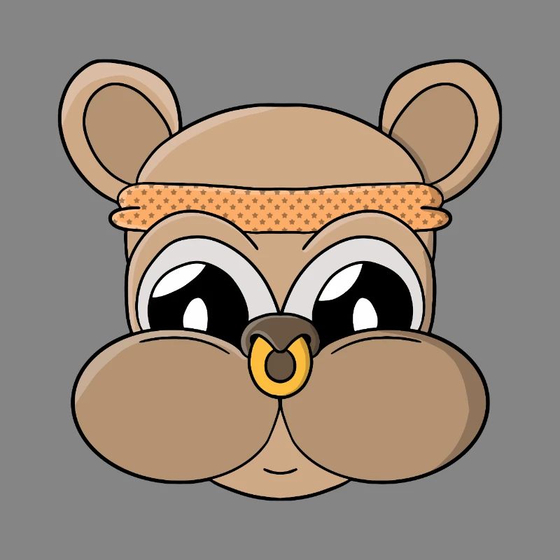 Süßer Bär mit Piercing