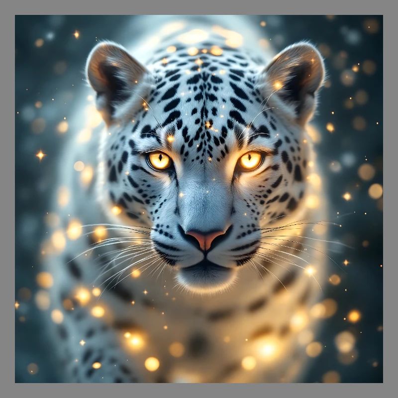 Power Animal White Leopard