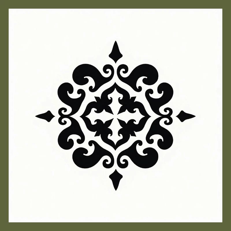 Elegant Black Ornamental Pattern