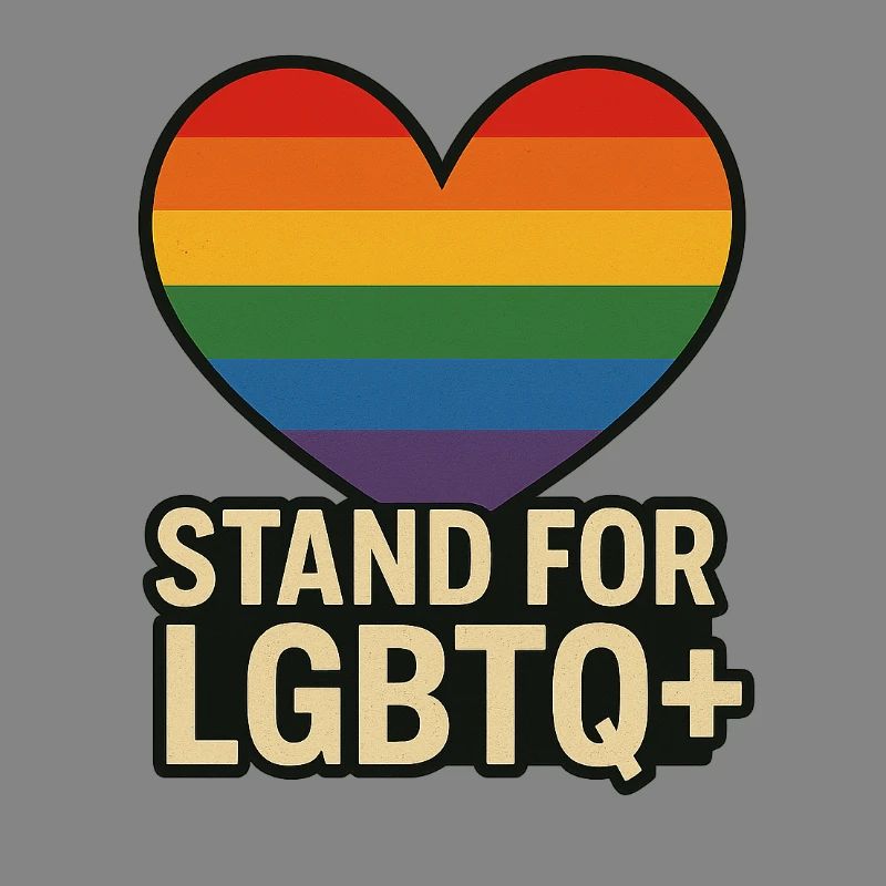 Pride Heart LGBT Support Design