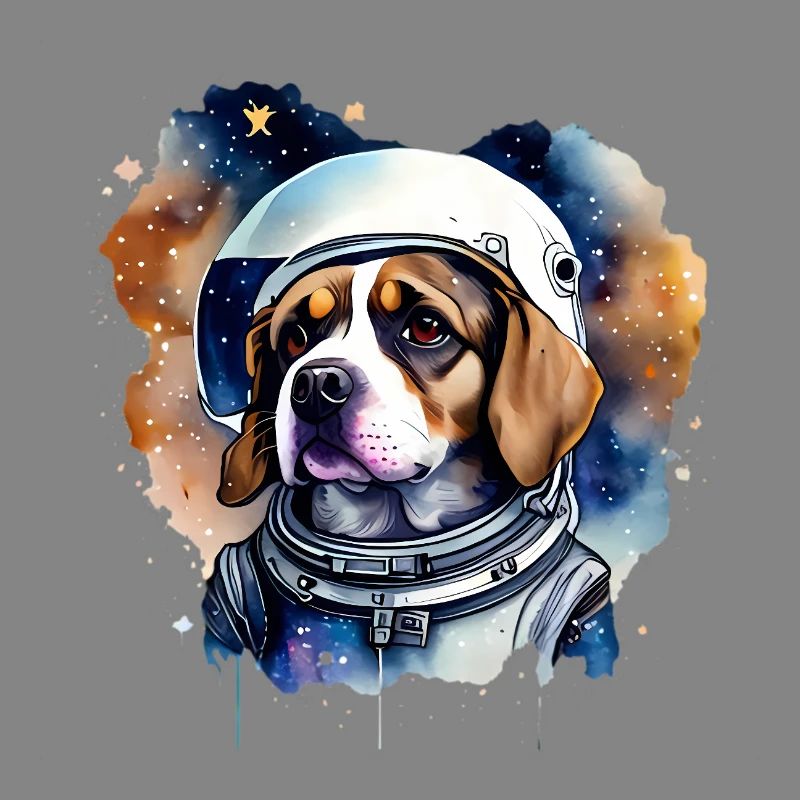 Astronaut Dog in Space