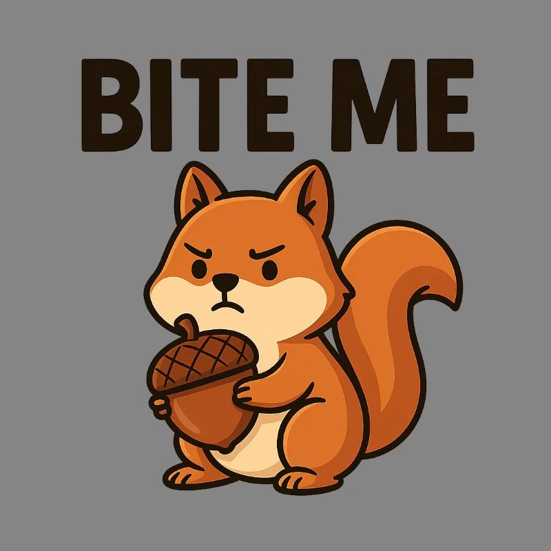 Artsy Squirrel with Bold Message