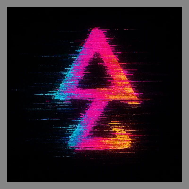 Neon Glitch Triangle Aura