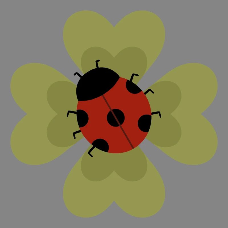 Ladybug Floral Patch Design