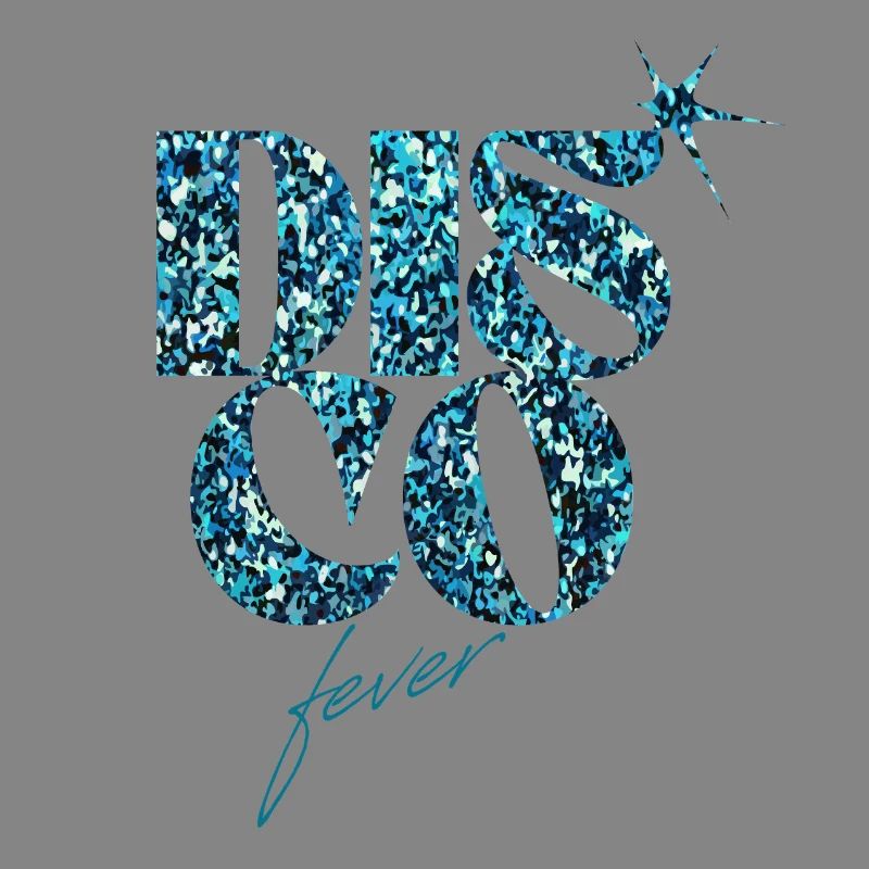 Glitter Disco Fever Blue Design