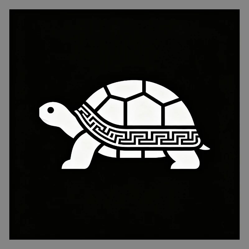 Geometric turtle with pattern