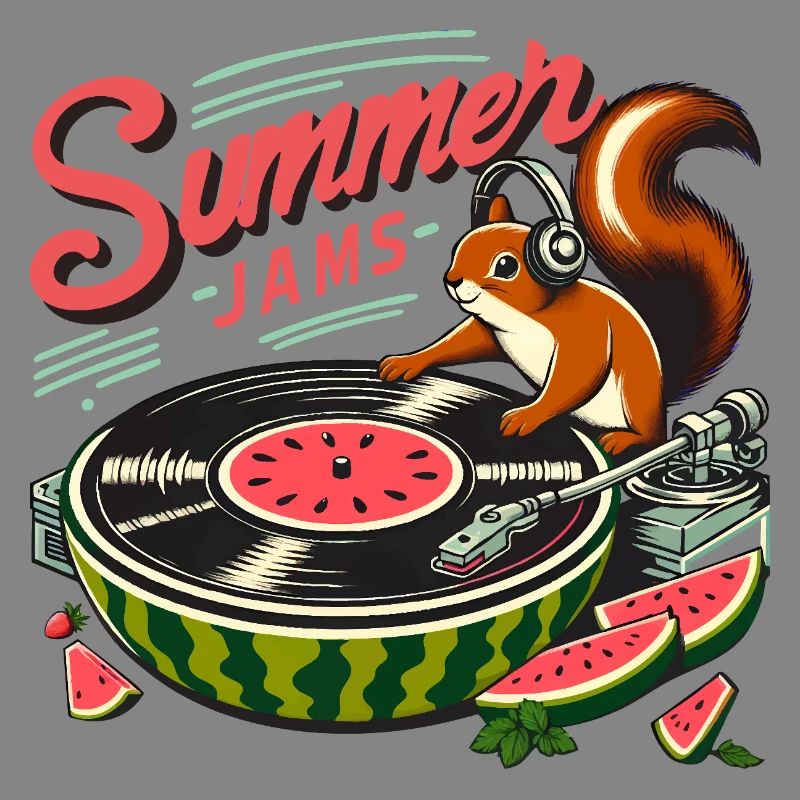 Summer Jams Musik - Eichhörnchen mit Melone