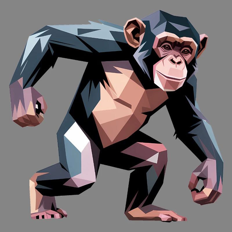 Monkey - Cooles Low-Poly-Logo