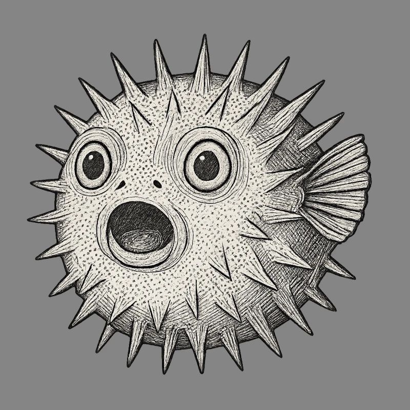 Spiny Fish Surprise Puffer Fish