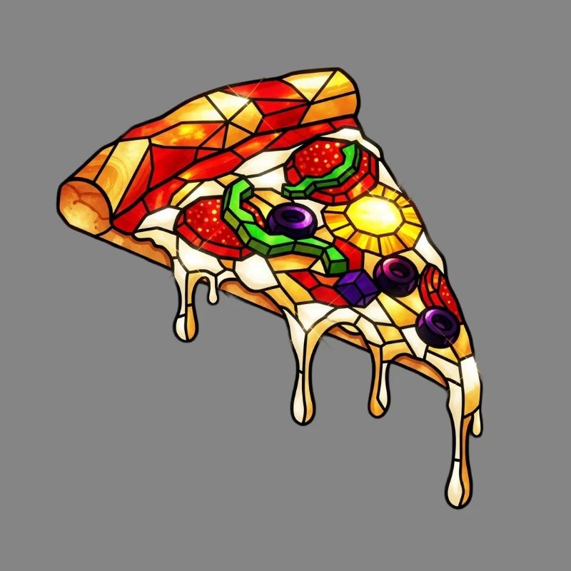 Bunte Pizza bunter mix: Alles Drauf im Comic-Stil