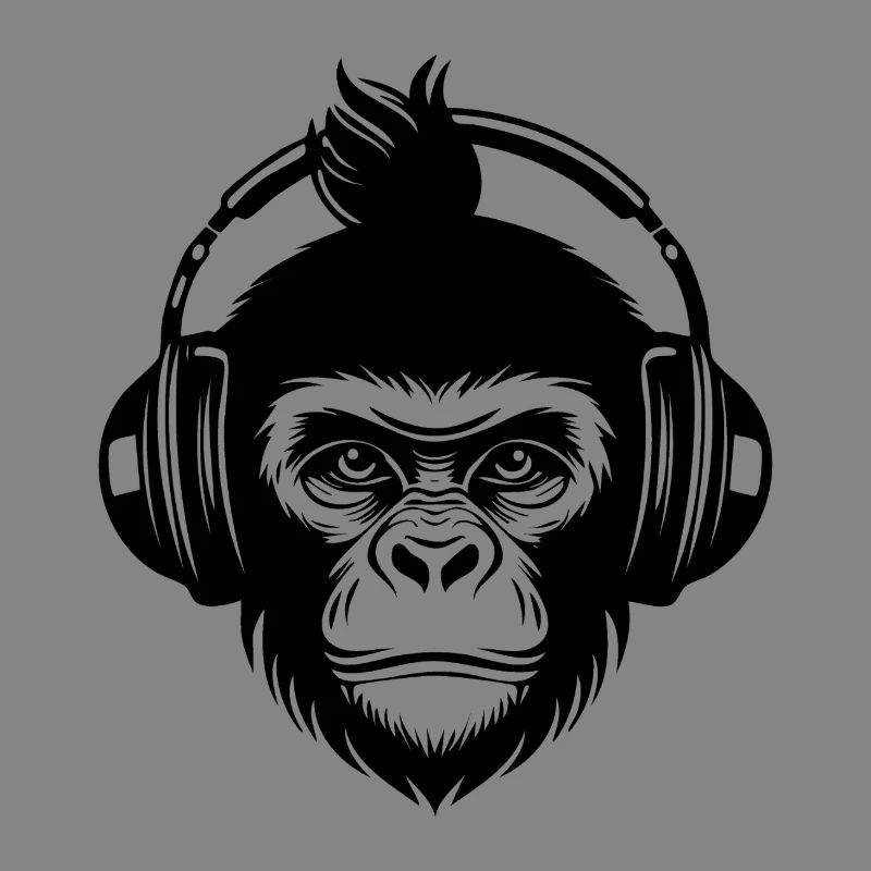 Beat Maker Monkey Head Studio Session Chemise