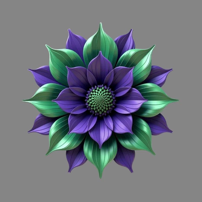 Fleur vert pourpre