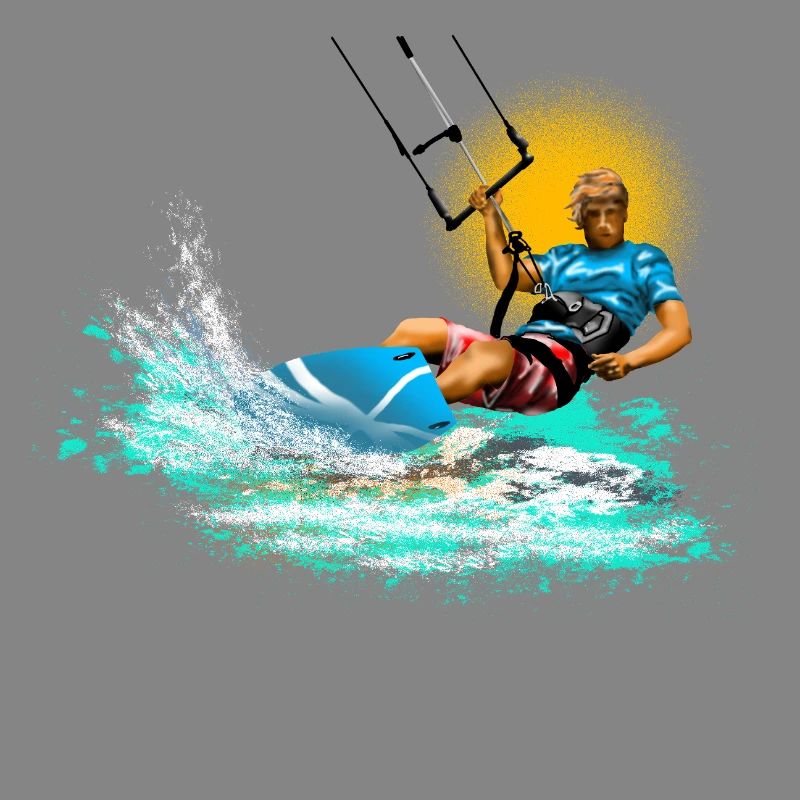 Kitesurfing Neon Splash