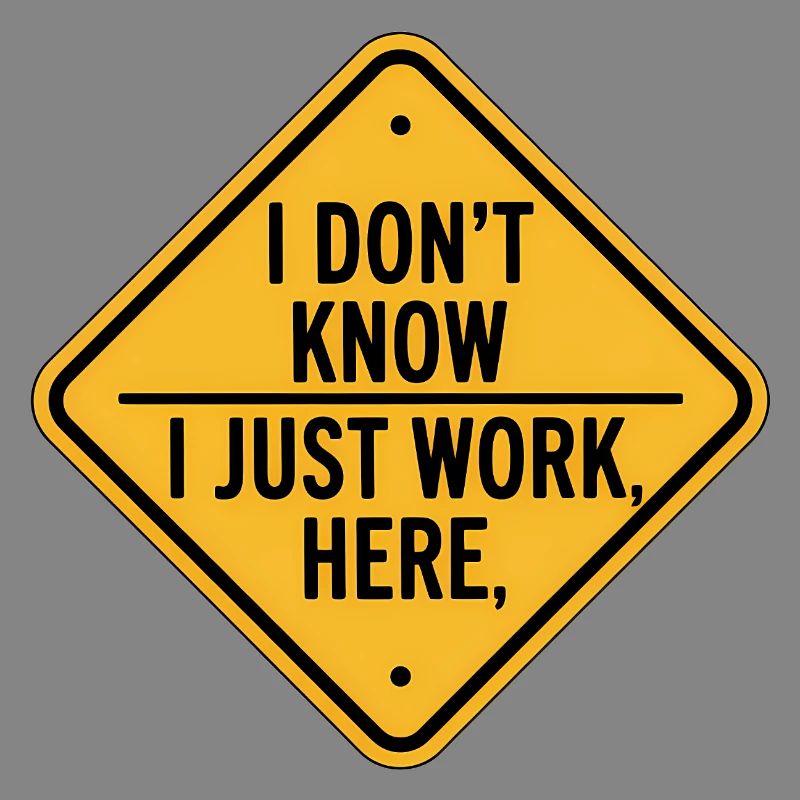 I dont know I just work here - Funny Construction 