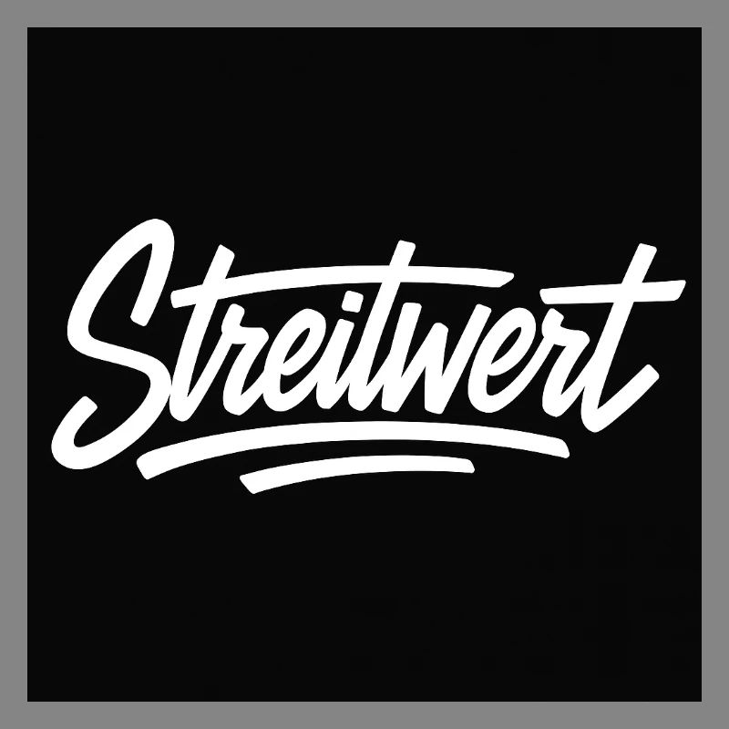 Streitwert Script Logo Schwarz