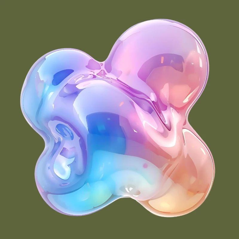 Glänzendes Pastell-Abstraktes Bubble-Design