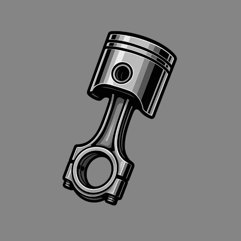 Piston industriel monochrome