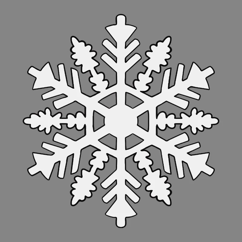 Schneeflocken-Silhouette