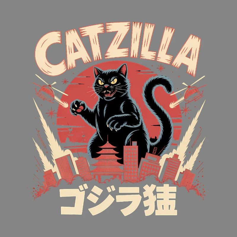 Catzilla - Cute Cat Logo