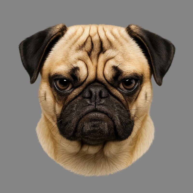 Pug Face Portrait