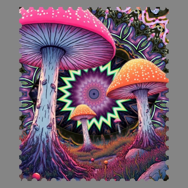 Psychedelic Mushroom Landscape