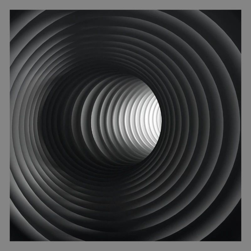 Black and white concentric tunnels
