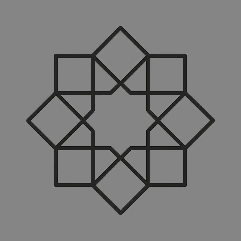 Geometric Square Star Circle Pattern