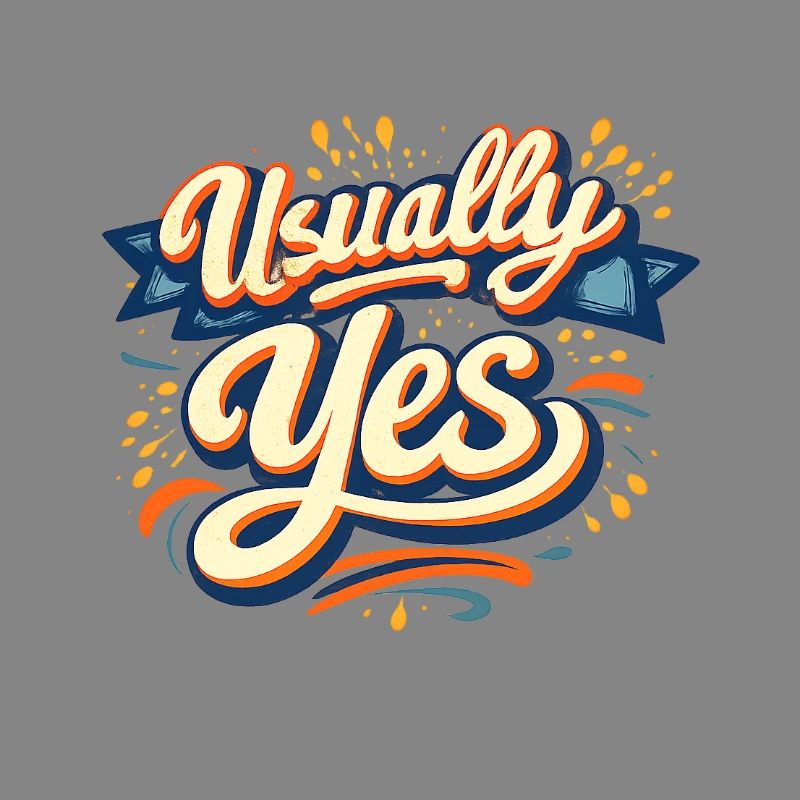 Usually Yes Retro Script