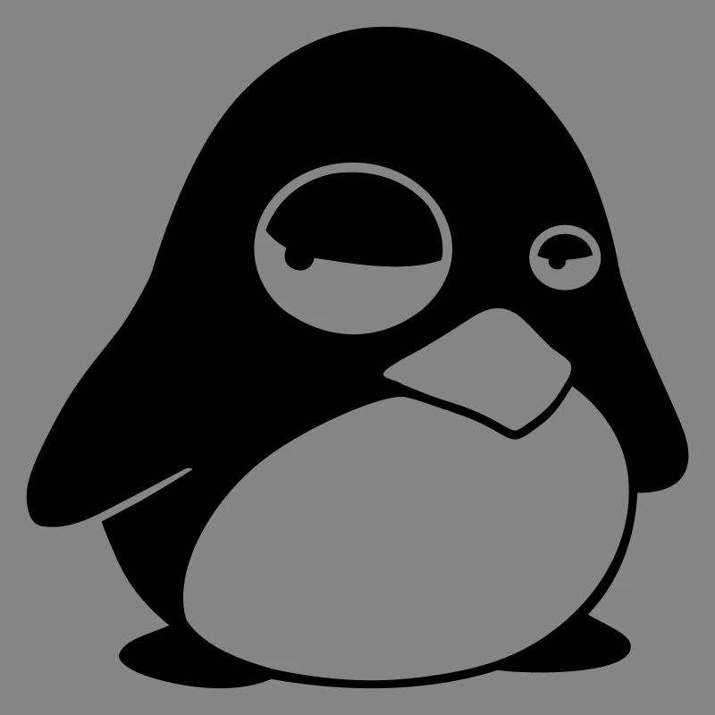 Grumpy Tux – Funny Linux Penguin for Nerds