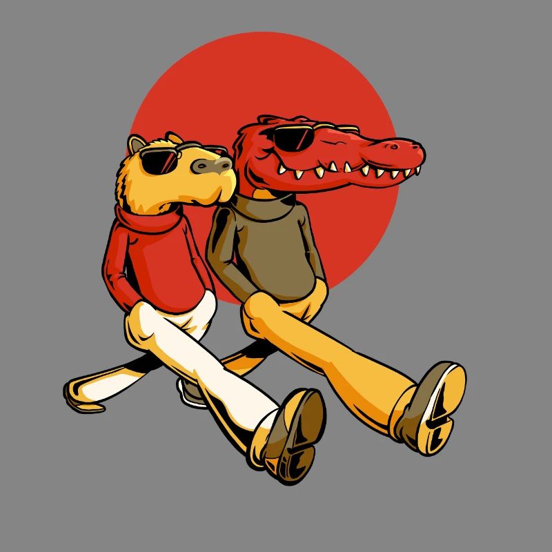 Capybara and Gator