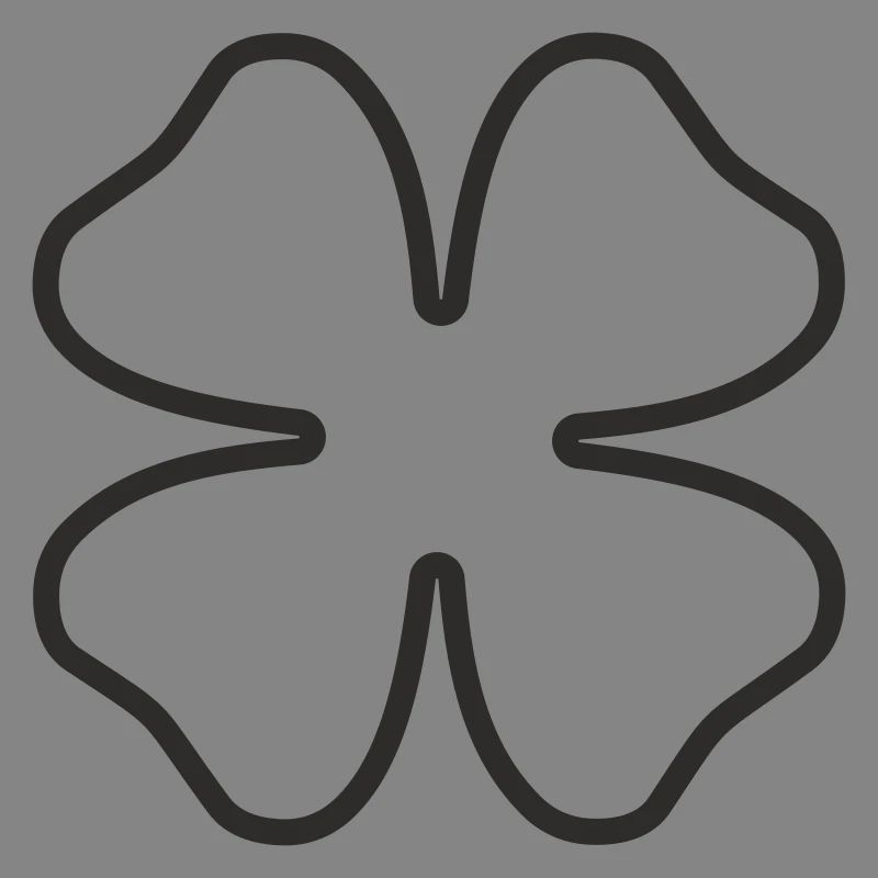 Kleeblatt Glücksbringer – Minimalistisches Design