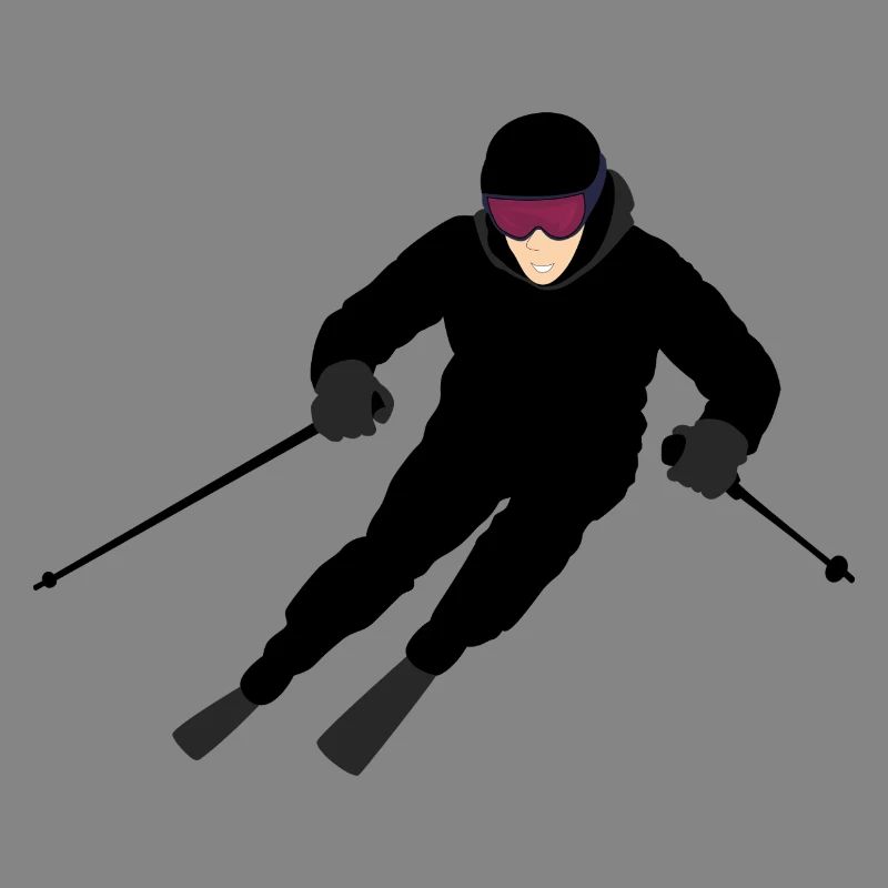 Dynamischer Skifahrer
