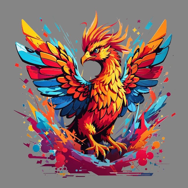 Explosion de couleur de Phénix de Feu
