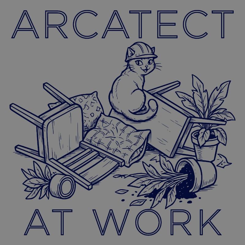 Worker's cat at work