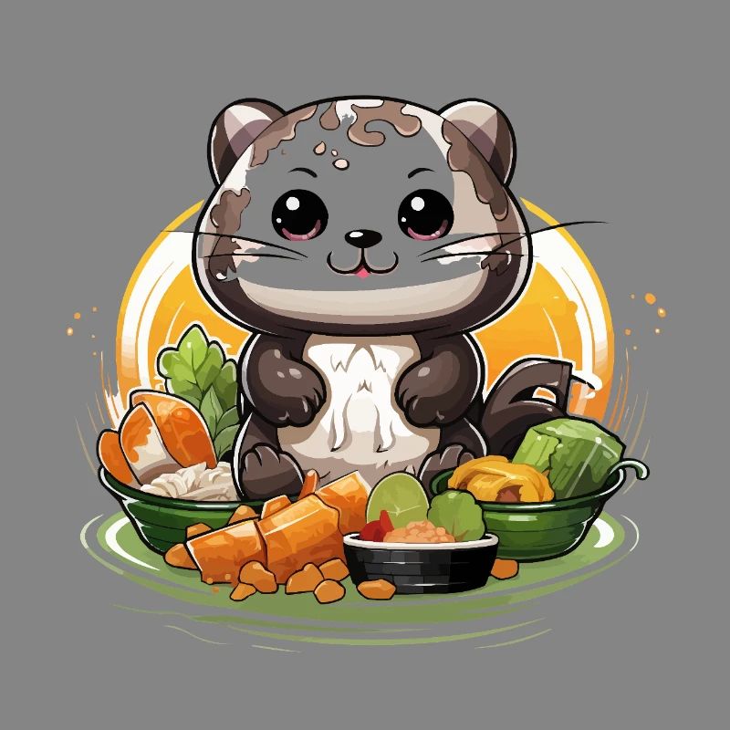 Kitchen panda at the feast