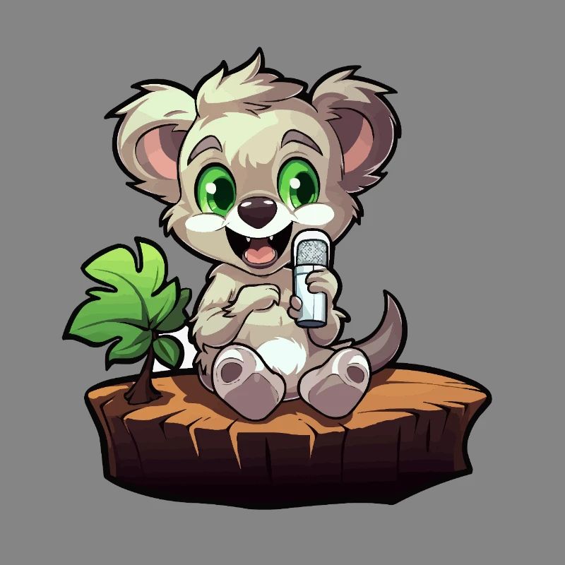 Petit koala sur la souche