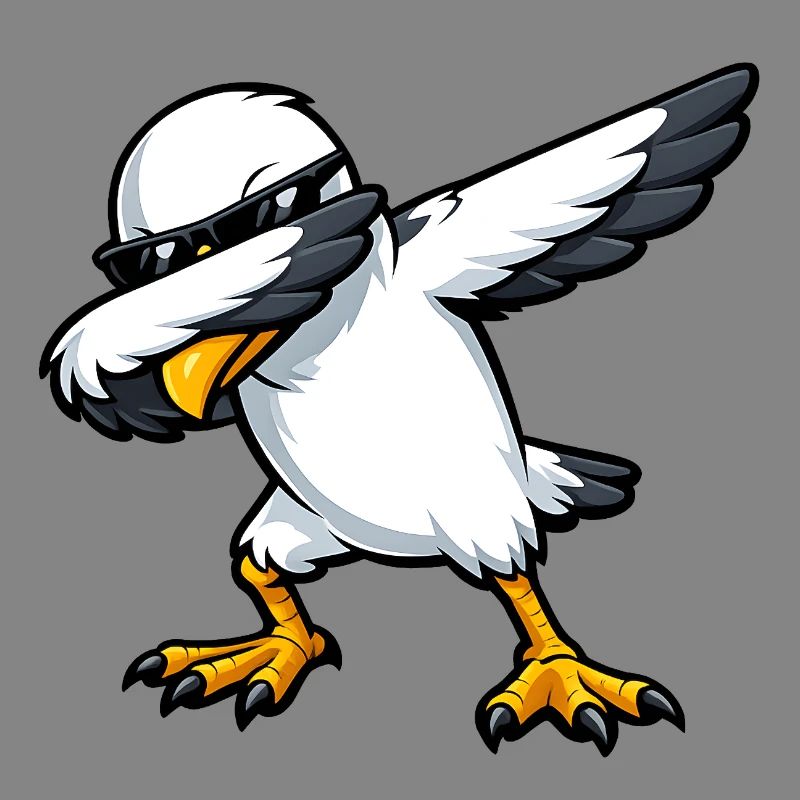 Dabbing Möwe