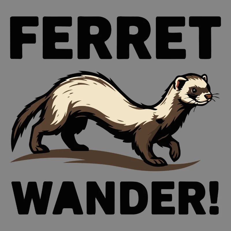 Frettchen-Wander-Frettchen-Erkundung beim Durchstöbern