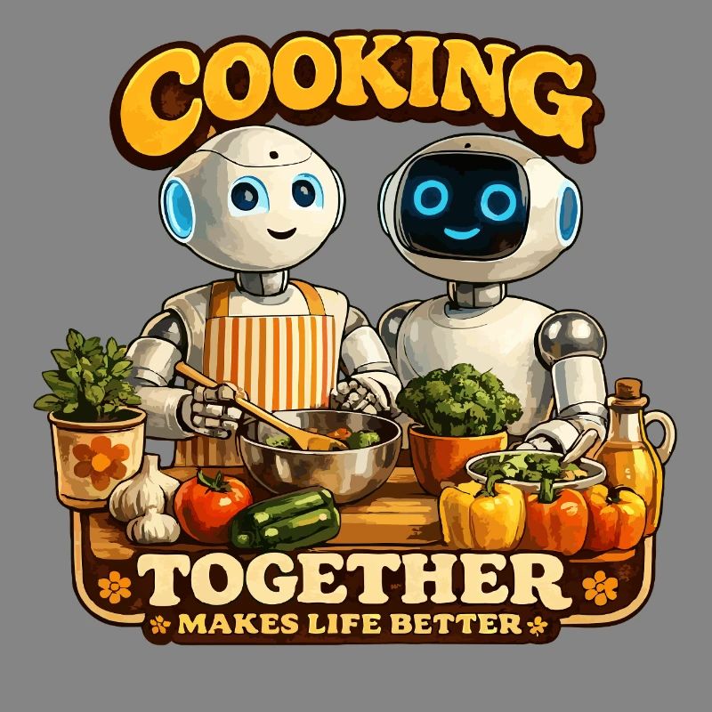 Robots cook together