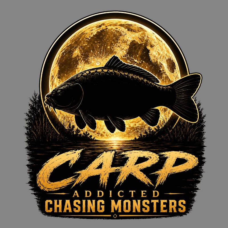 Mitternachtskarpfen-süchtiges Monsterfischen-Design