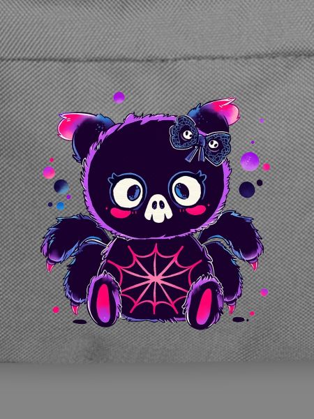 Neon Pandabär mit Spinnennetz