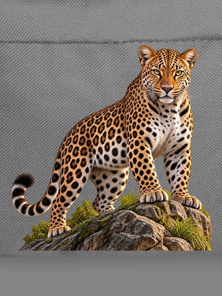 Leopard Realistisch auf Felsen