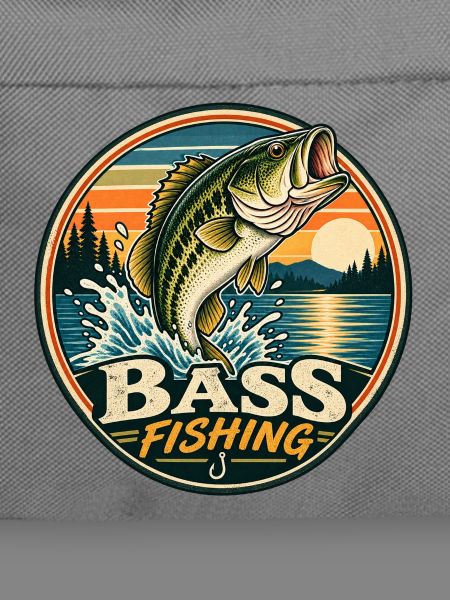 Barschfischen Sunrise Round Patch