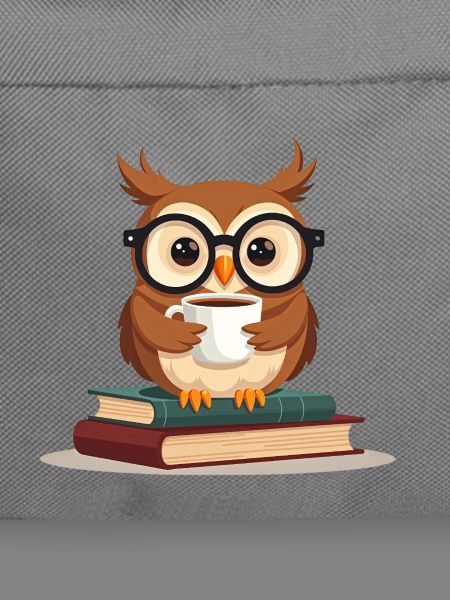 Cozy Book Lover Reading Owl Design