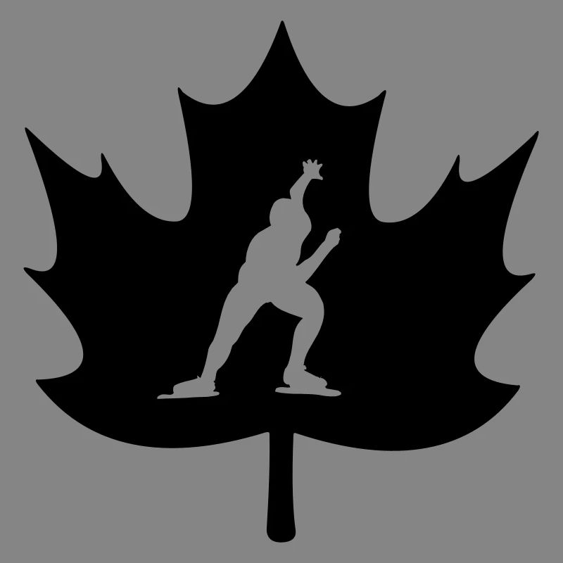 Canada maple leaf skating logo