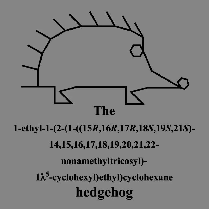 Hedgehog Molecule - IUPAC nomenclature Joke -b