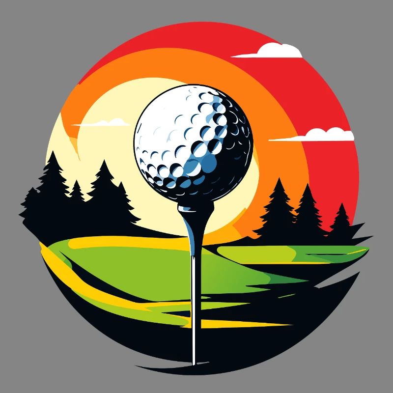 Golf Ball Golf Terrain Golf Golf Thème du Golf