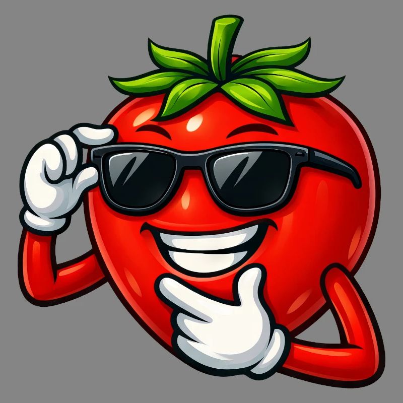Cool Cartoon Tomato Comic Vegetable Fun