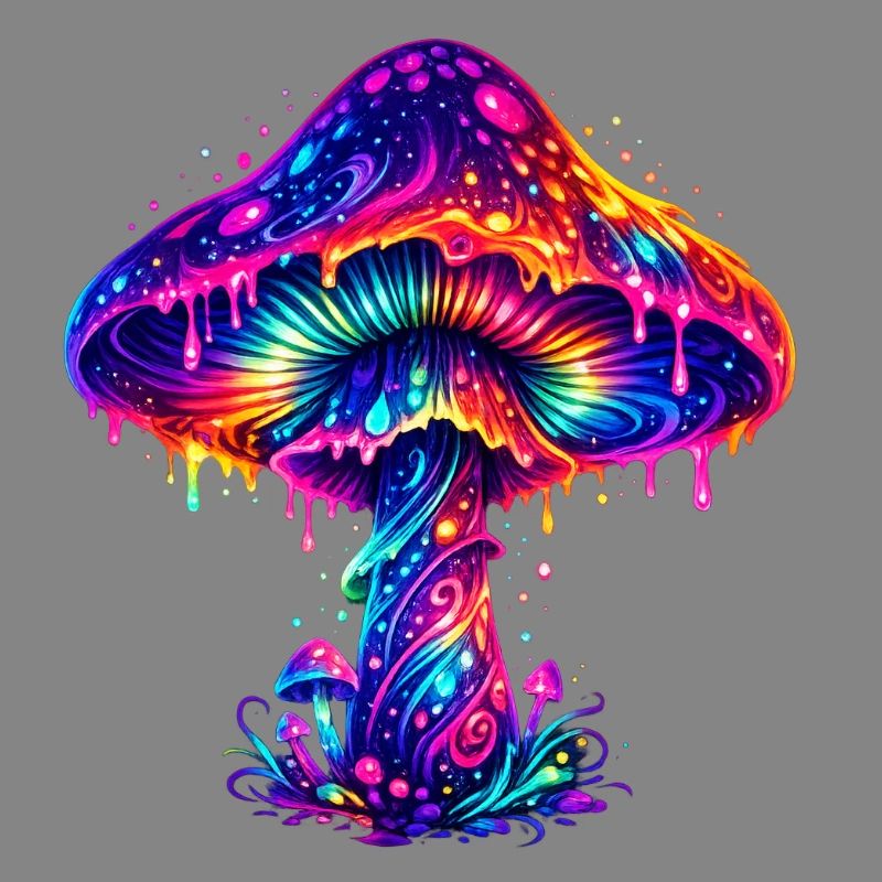Psychedelic Rainbow Mushroom