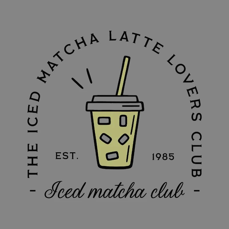 Iced matcha latte glacé